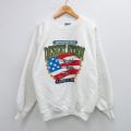 L★古着 ヘインズ Hanes 長袖 スウェット メンズ 90年代 90s DESERT STORM クルーネック USA製 白 ホワイト 25sep24 中古 スエット トレーナー トップス