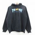 スラッシャー 長袖パーカー ブラック XL | 古着