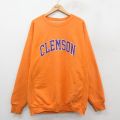 STEEVE&BARRYS 長袖スウェット CLEMSON オレンジ XL | 古着