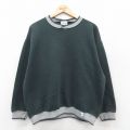 L★古着 ディスカス 長袖 スウェット メンズ 90年代 90s 無地 クルーネック USA製 緑他 グリーン 25sep25 中古 スエット トレーナー トップス
