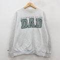 XL★古着 ジャンスポーツ 長袖 スウェット メンズ 90年代 90s ミシガン DAD 大きいサイズ クルーネック USA製 薄グレー 霜降り 25sep26 中古 スエット トレーナー トップス