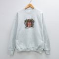 XL★古着 フルーツオブザルーム 長袖 スウェット メンズ 00年代 00s PETER クルーネック 薄グレー 霜降り 26jan19