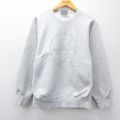 L★古着 リー Lee 長袖 スウェット メンズ 90年代 90s JACKSON クルーネック USA製 薄グレー 霜降り 26jan21