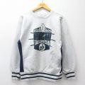 M★古着 チョークライン 長袖 スウェット メンズ 90年代 90s EMU リバースタイプ クルーネック USA製 薄グレー 霜降り他【spe】 26mar18