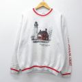 XL★古着 オニータ ONEITA 長袖 スウェット メンズ 90年代 90s 灯台 クルーネック USA製 白 霜降り他 26mar19