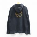 L★古着 ナイキ NIKE SB 長袖 スウェット パーカー メンズ ビッグロゴ 刺繍 黒 26mar21