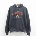 M★古着 チャンピオン champion 長袖 スウェット パーカー メンズ ハーバード 濃グレー【spe】 26mar21