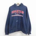 XL★古着 ナイキ NIKE 長袖 スウェット パーカー メンズ 00年代 00s スパルタン 大きいサイズ 紺 26mar23