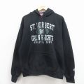 L★古着 チャンピオン Champion 長袖 ハーフジップ スウェット パーカー メンズ グリーンナイト 26mar23