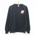 L★古着 ジャージーズ 長袖 スウェット メンズ 90年代 90s SP クルーネック USA製 黒 26mar24