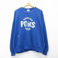 XL★古着 ジャージーズ 長袖 スウェット メンズ 90年代 90s POMS 大きいサイズ クルーネック USA製 紺 26mar24
