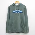 M★古着 長袖 スウェット パーカー メンズ THE BEACHCOMBER 緑 26mar24