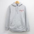 L★古着 長袖 スウェット パーカー メンズ JOHN PAUL ELECTRIC リバースタイプ 薄グレー 霜降り 26mar24