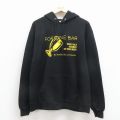 L★古着 チャンピオン champion 長袖 スウェット パーカー メンズ バー 黒 26mar24