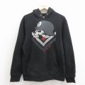 L★古着 メタルマリーシャ 長袖 スウェット パーカー メンズ 黒 26mar24