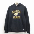 M★古着 ラッセル 長袖 スウェット パーカー メンズ ワイルドキャッツ 黒【spe】 26mar24