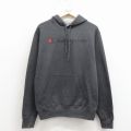 M★古着 チャンピオン Champion 長袖 スウェット パーカー メンズ ビッグロゴ 薄グレー 霜降り 26mar24