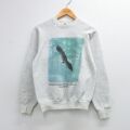 S★古着 リー Lee 長袖 スウェット メンズ 90年代 90s 鳥 ラグラン クルーネック USA製 薄グレー 霜降り 26mar25