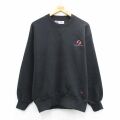 M★古着 ラッセル 長袖 スウェット メンズ 90年代 90s SANNCOR クルーネック USA製 黒【spe】 26mar25