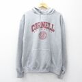 XL★古着 チャンピオン champion 長袖 スウェット パーカー メンズ コーネル カレッジ グレー 霜降り 26mar25
