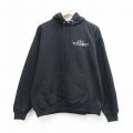 L★古着 ヘインズ 長袖 スウェット パーカー メンズ 00年代 00s WOOD WORLD 黒 26mar26