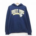 L★古着 ジャージーズ 長袖 スウェット パーカー メンズ BERKELEY インディアン 紺 26mar26
