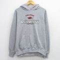XL★古着 長袖 スウェット パーカー メンズ RAZORBACKS 大きいサイズ グレー 霜降り 26mar26