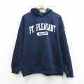 L★古着 長袖 スウェット パーカー メンズ PT. PLEASANT 紺 26mar26