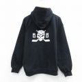 L★古着 ヘインズ 長袖 スウェット パーカー メンズ 00年代 00s QUAKES スカル 黒 26mar26