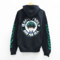 M★古着 長袖 スウェット パーカー メンズ アニメ 僕のヒーローアカデミア 緑谷出久 黒 26mar26