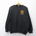 XL★古着 長袖 スウェット メンズ 90年代 90s LECET クルーネック USA製 黒 26mar27