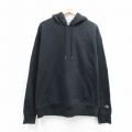 XL★古着 チャンピオン champion 長袖 スウェット パーカー メンズ ワンポイントロゴ 黒 26mar28