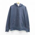 XL★古着 チャンピオン champion 長袖 スウェット パーカー メンズ ワンポイントロゴ フォード 濃紺 26mar28