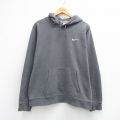 L★古着 ナイキ NIKE 長袖 スウェット パーカー メンズ ワンポイントロゴ グレー 霜降り 26mar28
