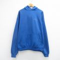 XL★古着 チャンピオン champion 長袖 スウェット パーカー メンズ 00年代 00s ワンポイントロゴ 大きいサイズ 青 26mar28