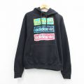 L★古着 アディダス adidas チャンピオン champion 長袖 スウェット パーカー メンズ ビッグロゴ リーフ トレフォイル 黒 26mar28