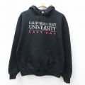 M★古着 チャンピオン champion 長袖 スウェット パーカー メンズ カリフォルニア 黒 26mar28
