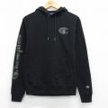 S★古着 チャンピオン Champion 長袖 スウェット パーカー メンズ ビッグロゴ 黒【spe】 26mar30