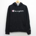 L★古着 チャンピオン Champion 長袖 スウェット パーカー メンズ ビッグロゴ 黒 26mar30