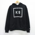L★古着 チャンピオン Champion 長袖 スウェット パーカー メンズ KB 黒 26mar30