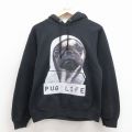 S★古着 ジャージーズ 長袖 スウェット パーカー メンズ 00年代 00s ブルドッグ 黒 26mar30