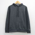 L★古着 チャンピオン champion 長袖 スウェット パーカー メンズ ワンポイントロゴ グレー 霜降り 26mar31