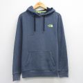 L★古着 ノースフェイス 長袖 スウェット パーカー メンズ ワンポイントロゴ グレー系 霜降り 26mar31