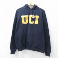 L★古着 チャンピオン champion 長袖 スウェット パーカー メンズ UCI 紺 26apr01