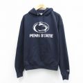 M★古着 チャンピオン champion 長袖 スウェット パーカー メンズ PENN ニタニーライオンズ 濃紺系 26apr03