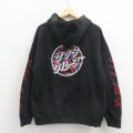 サンタクルーズ 長袖パーカー ビッグロゴ ブラック L | 古着