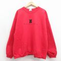 90s 長袖スウェット ネブラスカ刺繍 レッド XL | 古着