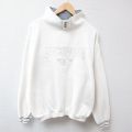 XL★古着 長袖 スウェット メンズ 90年代 90s ブリッケンリッジ コロラド 刺繍 ヒジ当て 白 ホワイト 23oct18 中古 スエット トレーナー トップス