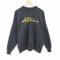 XL★古着 ヘインズ Hanes 長袖 スウェット メンズ 00年代 00s フォーエバータンゴ ルイスブラボ 大きいサイズ クルーネック 黒 ブラック 【spe】 23dec28 中古 スエット トレーナー トップス
