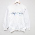 90s 長袖スウェット 野花 ホワイト M | 古着